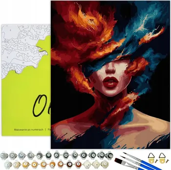 MALOVÁNÍ PODLE ČÍSEL Žena Obrázky k Malování Podle Čísel s Rámem 40x50