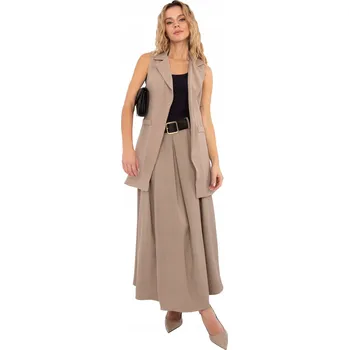 Dámská vesta Dámská Materiálová Vesta Elegantní Dlouhá s Límcem