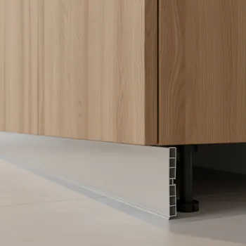 Podlahová lišta Opes Plastový kuchyňský sokl PAX / Hliník broušený 120 mm 2 m