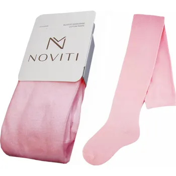 Dívčí oblečení 128-134 Hladké bavlněné Punčocháče PRÁŠKOVĚ PUDROVÁ RŮŽOVÁ Noviti nrb