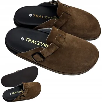 Pracovní obuv NAZOUVÁKY TRACZYK HNĚDÉ POHODLNÉ PROFILOVANÉ PŘÍRODNÍ KŮŽE FUSBET vel. 35