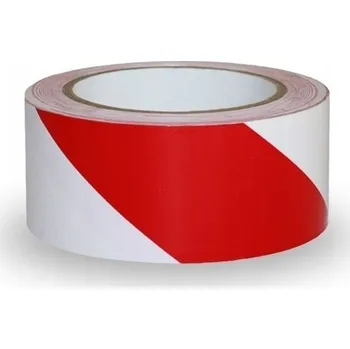 Lepicí páska VÝSTRAŽNÁ PÁSKA BÍLO-ČERVENÁ 75MM*500M