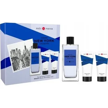 Pánský parfém Pret a Porter Fashion Man New York EDC 100 ml + Balzám 50 ml + gel 50 ml