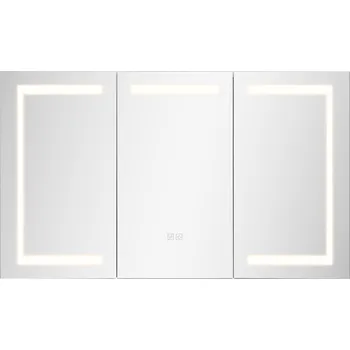 Koupelnový nábytek Vevor Zrcadlová skříňka do koupelny 100×60 cm, 3-barevné stmívatelné led