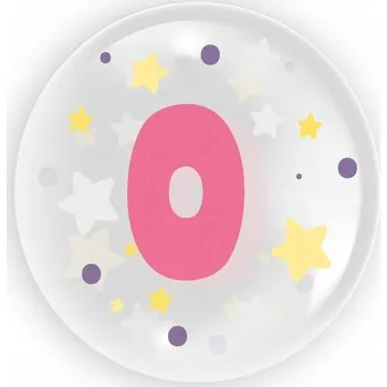 Balónek Balónek 45 cm pro holčičku číslice 0 Tuban