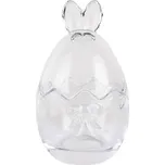 Skleněná dóza s víkem ve tvaru vejce s malými oušky – Ø 8*14 cm 217730398