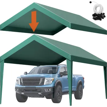 Zahrada Vevor Plachta na přístřešek 3×6 m, uv odolná, vodotěsná, tmavě zelená