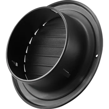 Větrací mřížka Vevor Stěnný kruhový kryt větrání 145 mm, žaluziový, nerez, se síťkou