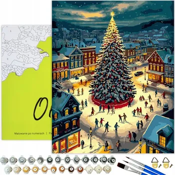 MALOVÁNÍ PODLE ČÍSEL Vánoční Motivy - Obrazy k Malování Podle Čísel s Rámem Oh Art!