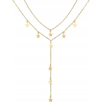 Náhrdelník Náhrdelník Miss Glow 37790 z pozlacené oceli 41,5 cm