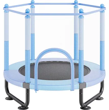 Trampolína VEVOR Trampolina Dla Dzieci Z Siatką 154.5CM Niebieski W Wieku 3-12 Lat