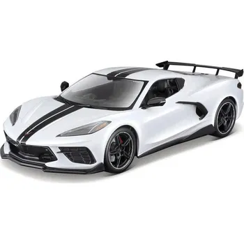 auto na autodráhu Maisto Chevrolet Corvette Stingray Coupe 2020 1:18 bílá