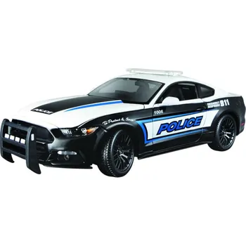 auto na autodráhu Maisto Ford Mustang GT 2015 1:18 černo-bílá