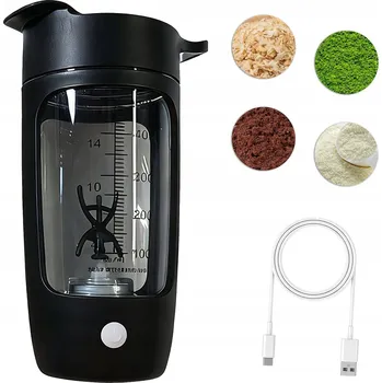 Šejkr mixér na protein 0,6 l, elektrický mixér na koktejly 1200 mAh USB