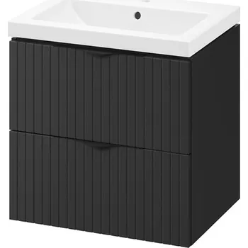 Koupelnový nábytek CERSANIT 3D Skříňka Cersanit Tirso 60 s umyvadlem černá matná set C461, S801-586 S801-586