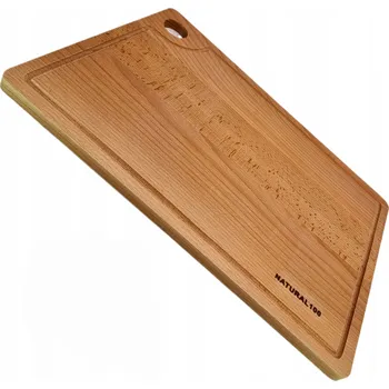 Kuchyňské prkénko Dřevěné bukové prkénko na krájení velké 45x30 cm, masivní s drážkami