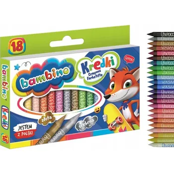 Pastelka Pastelky školní grafitové 18 barev s kaolinem Bambino