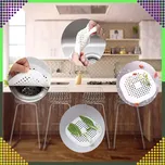 Silikonové sítko na odtok do dřezu, vany a umyvadla – bílý filtr proti ucpání