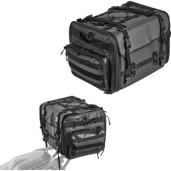 Zavazadlo na motocykl Vevor Motocyklový zadní vak 40-60 L rozšiřitelný s pláštěnkou a popruhy