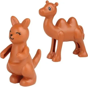 ostatní stavebnice Sada 2 ks plastových stavebnicových zvířat pro děti Klokan a Velbloud vzdělávací hračka na skládání