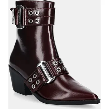 Dámské kozačky Nízké kozačky Steve Madden Splurge dámské, vínová barva, na podpatku, 11004772 11004772.DCC 83X, EUR 40