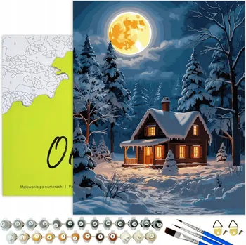 MALOVÁNÍ PODLE ČÍSEL Vánoční Motivy - Obrazy k Malování Podle Čísel s Rámem Oh Art!