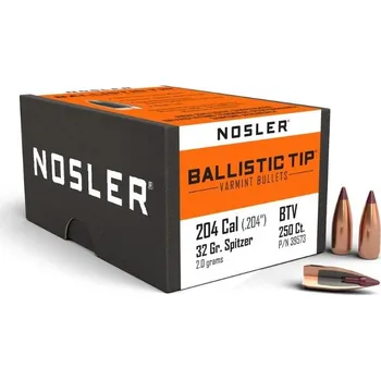 Příslušenství pro sportovní střelbu Střely Nosler Ballistic Tip Varmint .204 Cal., dia .204 32grs (250 ks)