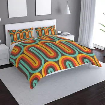 Povlečení Sablio Povlečení Retro vlny - 140x200 / 90x70