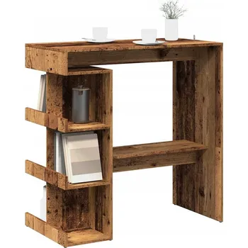 Jídelní stůl Barový stůl s policemi, staré dřevo, 100x48x101,5 cm