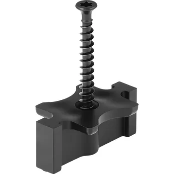 Šroub Vevor Skryté t-clip klipy pro terasy 500 ks pp se šrouby 6,5 mm černé