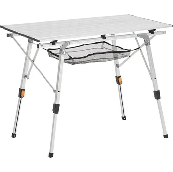 Zahradní nábytek Vevor Skládací kempinkový stůl z hliníku, nastavitelná výška, síťka
