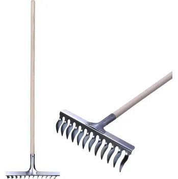 Hrábě Strend Pro Garden Hrábě na trávník Strend Pro R108A.WH, 12 zubé, provzdušňovací, vertikutační, dřevěná násada