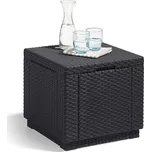 DEOKORK Zahradní ratanový taburet CUBE (antracit) ZDARMA PODUŠKA 42150257