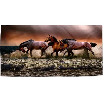 Ručník Sablio Ručník Koně ve vodě - 70x140 cm