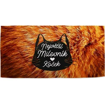 Sablio Ručník Největší milovník koček - 70x140 cm