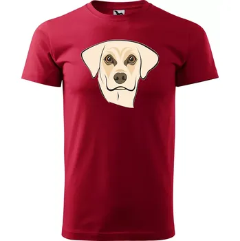 Pánské tričko Sablio Tričko s potiskem pro milovníky psů Zlatý retrívr - červené M