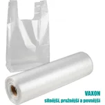 Mikrotenové sáčky s uchy Vaxon 3 kg – 250 ks, 12 µm, na roli (22+11×39 cm) 3400/8