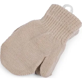 Rukavice Dětské pletené rukavice palčáky, střední, 2 béžová světlá