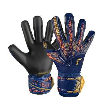 Míčový sport Reusch Attrakt Gold X modrá/zlatá/černá UK 10,5