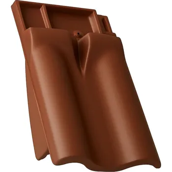 Střecha Taška podhřebenová větrací TONDACH Sensaton / Samba 11 krajová levá – glazura amadeus hnědá