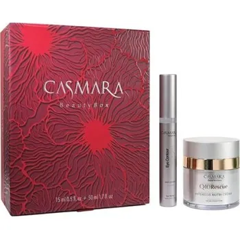 Kosmetická sada Casmara Q10 Rescue Set - Vyživující krém Q10 50 ml + protivráskový krém na oční okolí 15 ml Dárková sada