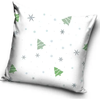 Velurový povlak na polštářek Bílé Vánoce