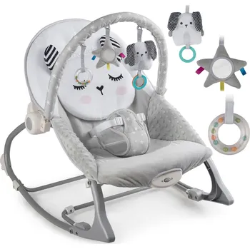 Zahradní lehátko Houpací lehátko s vibrací Nukido - šedé