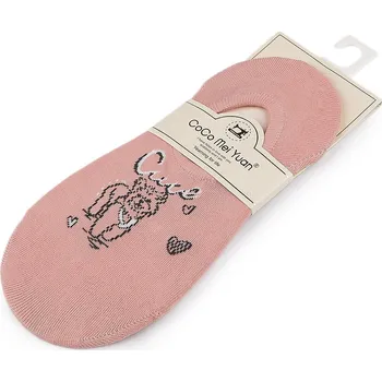 Dámské / dívčí bavlněné ponožky do tenisek pudrová 1 pár