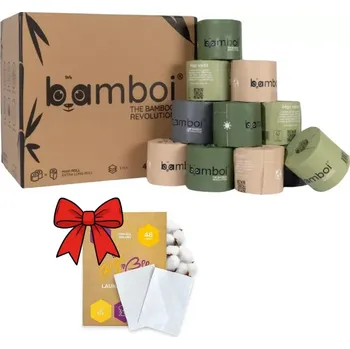 Toaletní papír Bamboi®bambusový toaletní papír original 3 vrstvy, balení 48 rolí + prací papírky 48 praní