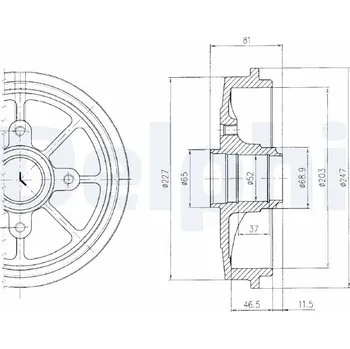 Brzdový buben Brzdový buben DELPHI BF393