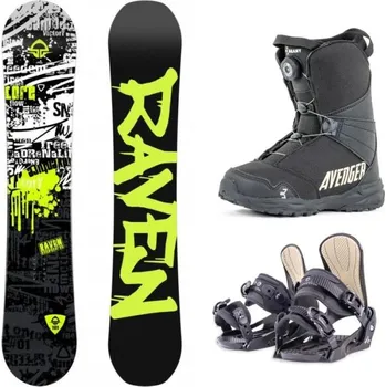 Snowboard Raven Core Junior mini snowboard + Beany Junior vázání + Beany Avenger BS boty 90 cm + S - EU 36-38 + DÁREK + Doprava ZDARMA