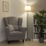 Brilagi - LED Stojací lampa CERIA 1xE27/40W/230V pr. 30 cm béžová/matný chrom