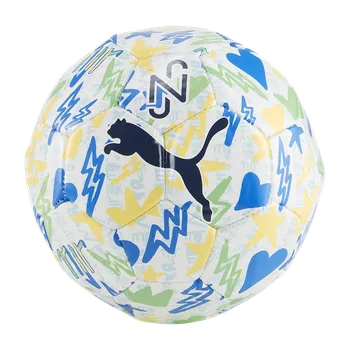 Fotbalový míč Puma Neymar Jr Graphic bílá/zelená/modrá/žlutá UK 1