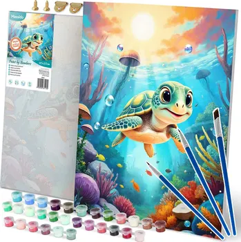 Obraz pro malování podle čísel 40x50 cm Massido Želvička